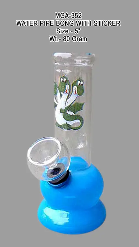 WATER PIPE BONG WITH STICKER